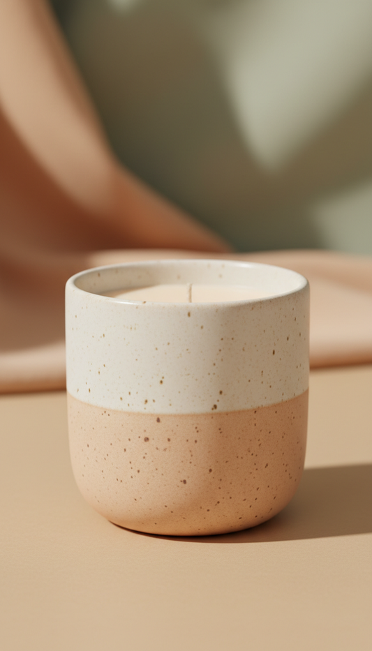 Candela profumata Apricot Cream in ceramica opaca